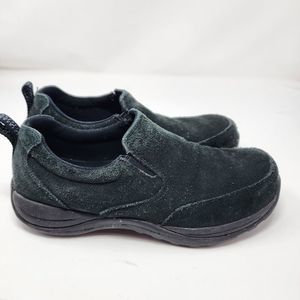 L.L. Bean Shoes Women's Comfort Mocs Slip On Slides Loafers Suede Blac Size 8.5
